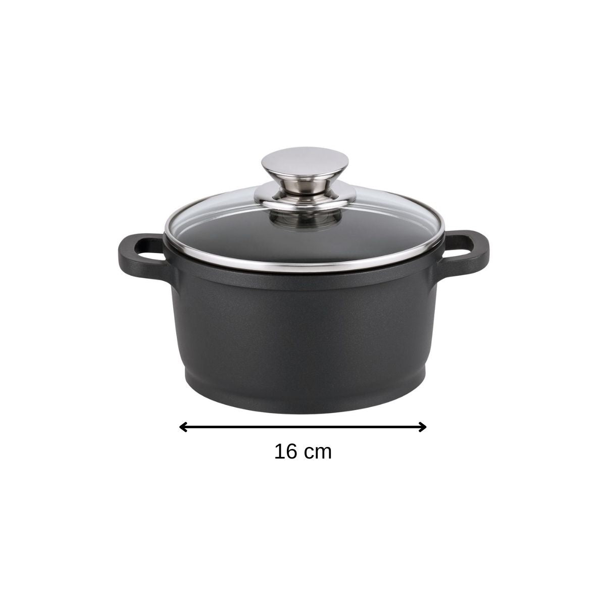 Faitout Induction Elo Alucast 16cm – Couvercle Verre Inclus