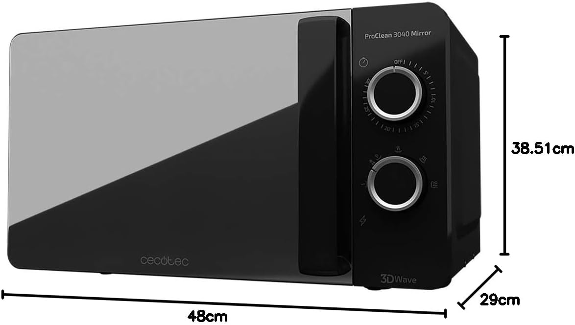 Micro-ondes Cecotec ProClean 3040 Mirror 20L 700W Noir