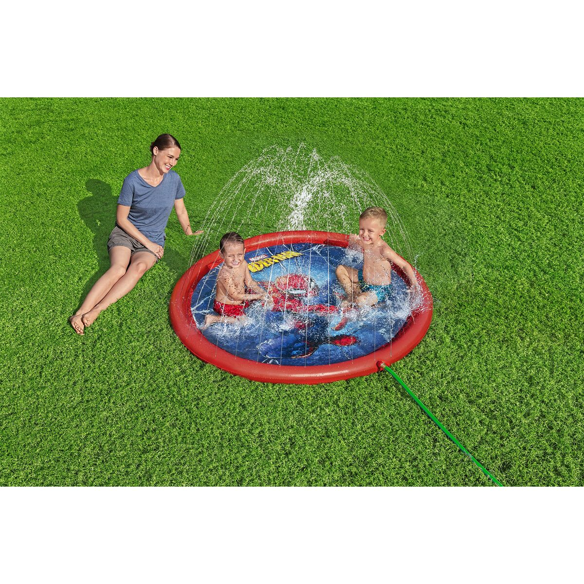 Bestway Piscine Gonflable avec Arroseur Spiderman