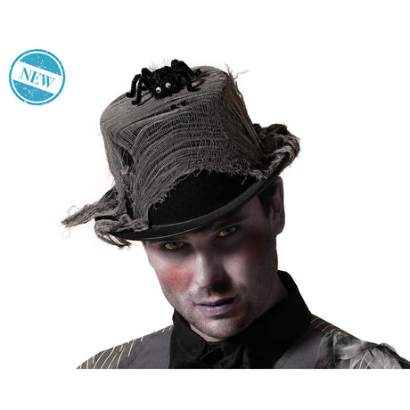 Décoration d'Halloween Noir Araignée Chapeau