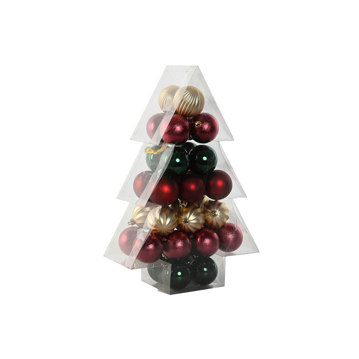 Boules de Noël Home ESPRIT Rouge Vert Polyéthylène (34 Pièces)