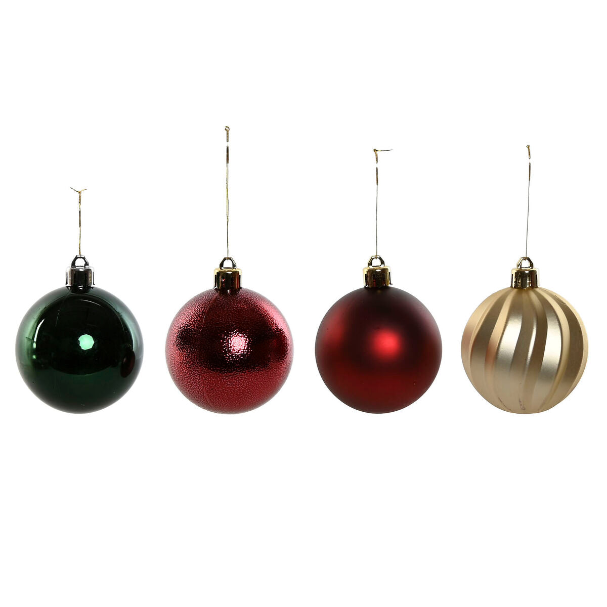 Boules de Noël Home ESPRIT Rouge Vert Polyéthylène (34 Pièces)
