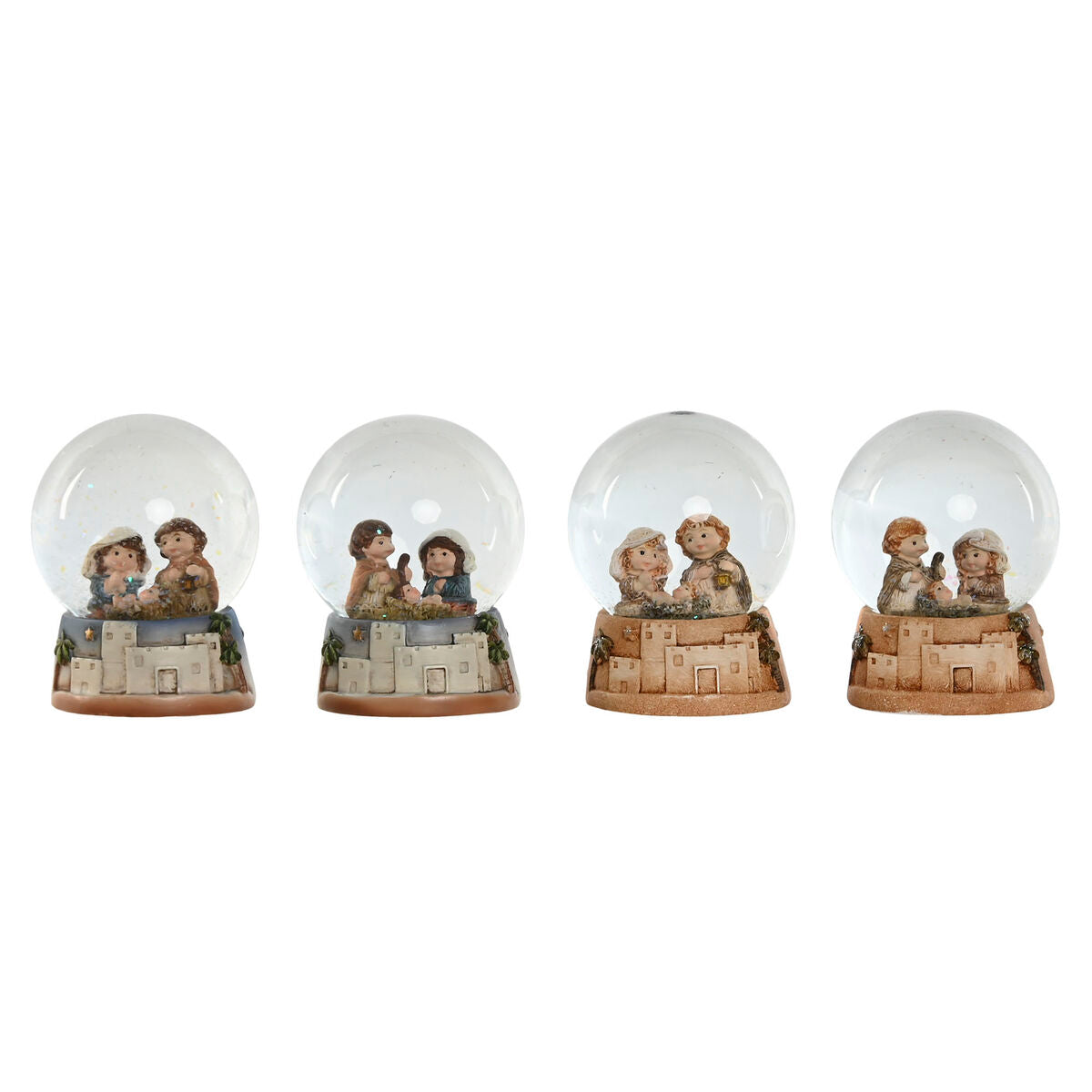 Crèche de Noël Home ESPRIT Multicouleur Résine Aluminium(4 Unités)
