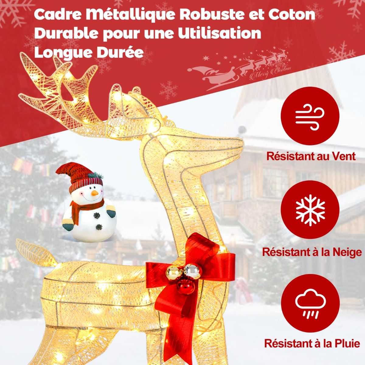 Decoration de noel cerfs