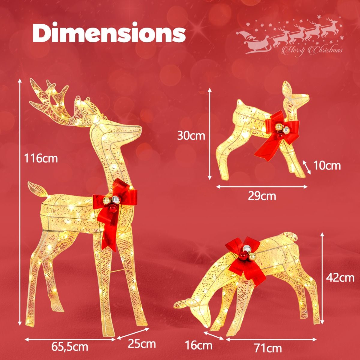 Decoration de noel cerfs