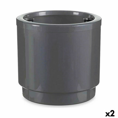 Pot auto-arrosant Ibergarden Argenté polypropylène (2 Unités)