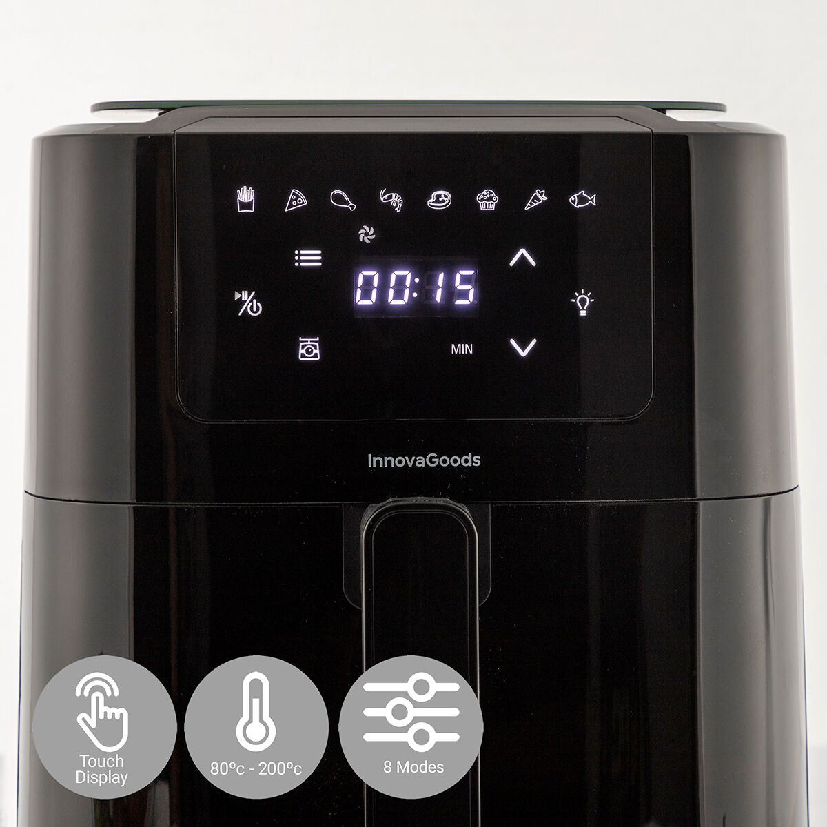 Friteuse sans huile avec balance InnovaGoods Noir 1500 W 5 L - Brikoneo
