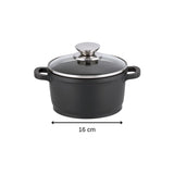 Faitout Induction Elo Alucast 16cm – Couvercle Verre Inclus