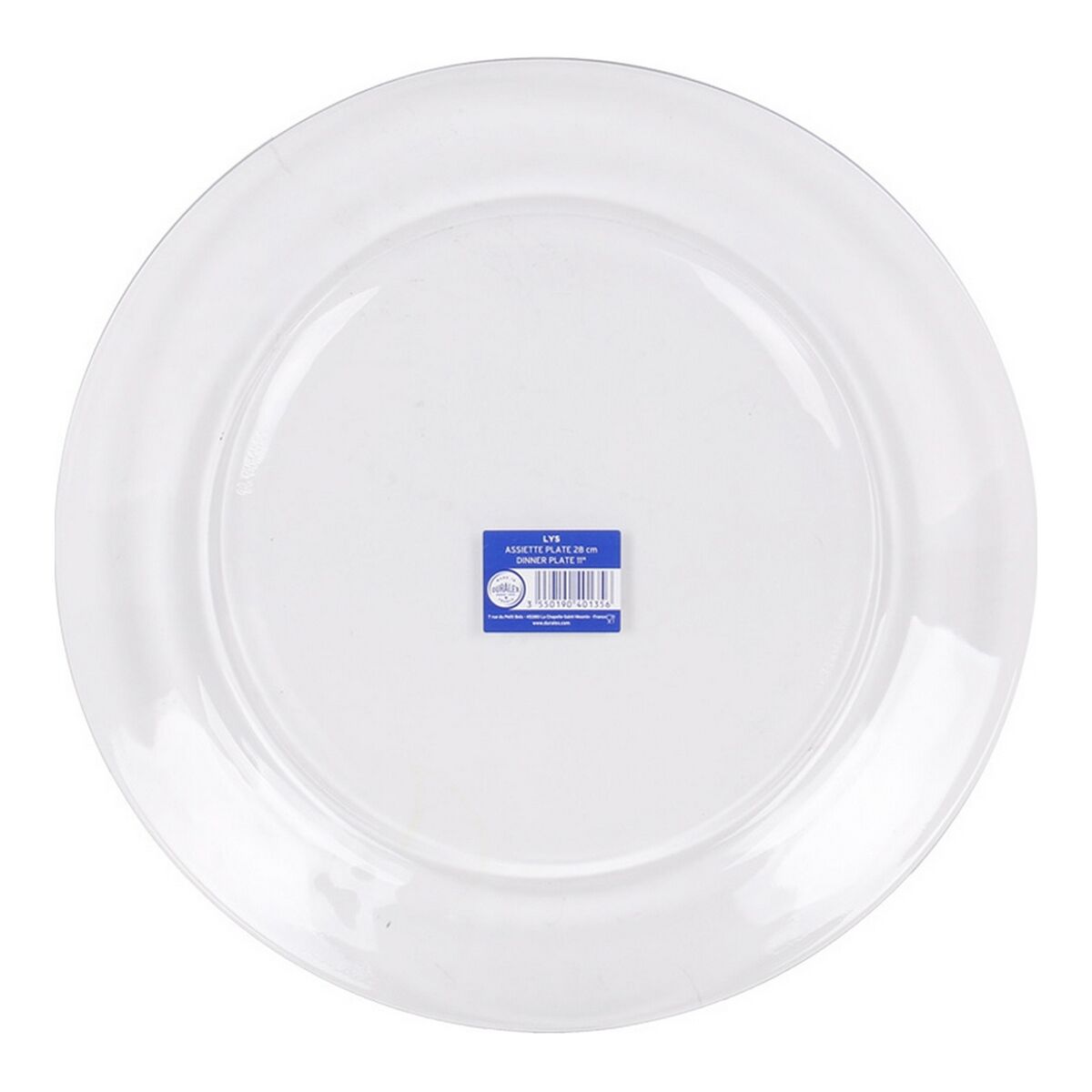 Assiette plate Duralex Lys Transparent 28 x 28 x 2,5 cm