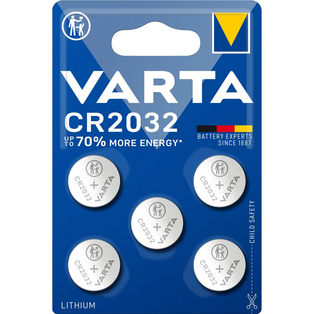 Piles Bouton au Lithium Varta CR2032 3 V (5 Unités)