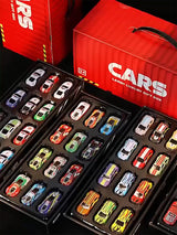 Ensemble de 48 petites voitures de course miniatures en alliage à rétrofriction pour enfants