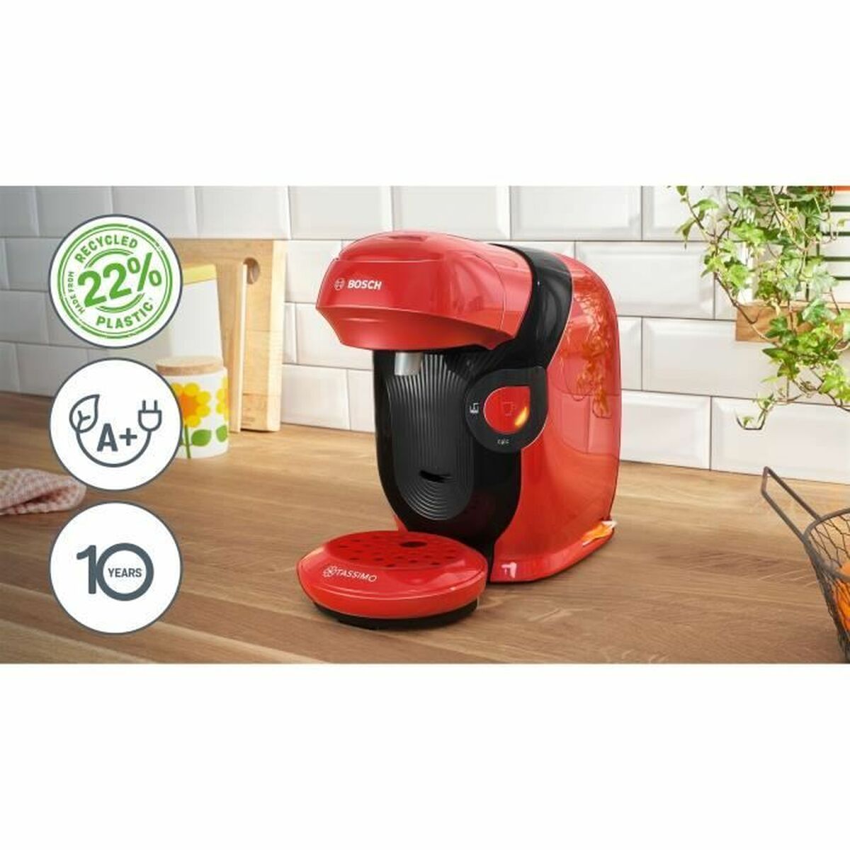 Cafetière à capsules BOSCH TAS113E Noir rouge 1400 W 700 ml