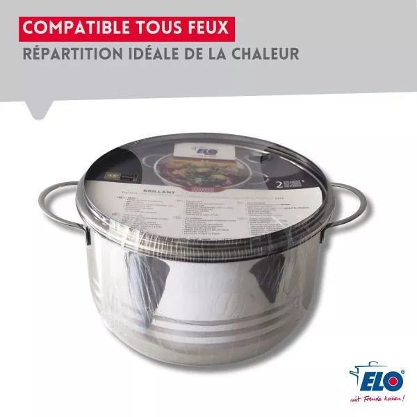 Faitout Inox Sans PFAS Elo Brillant 12cm – Tous Feux