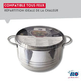 Faitout haut ELO Brillant 20 cm en inox avec couvercle – 3,2 L
