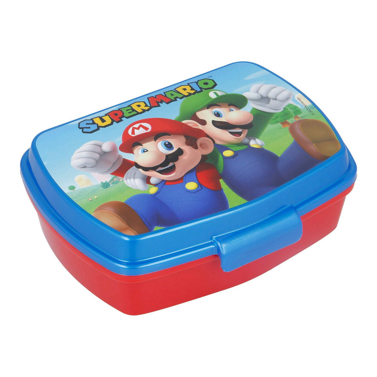 Boîte à Sandwich Super Mario Plastique Rouge Bleu 