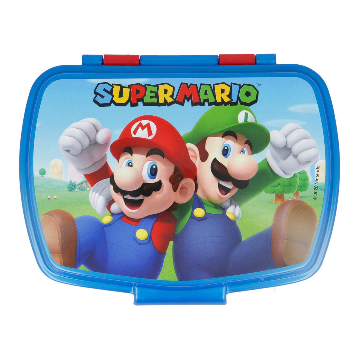 Boîte à Sandwich Super Mario Plastique Rouge Bleu 