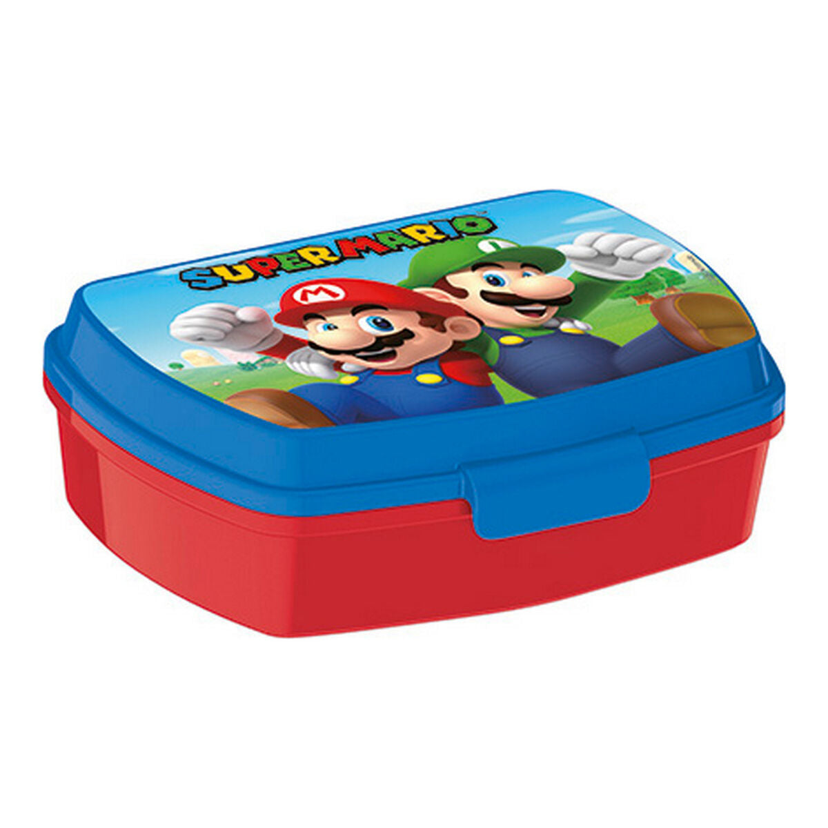 Boîte à Sandwich Super Mario Plastique Rouge Bleu 