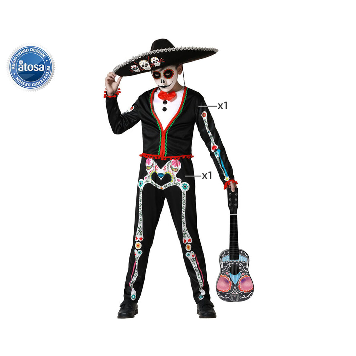 Déguisement Mexicain squelette