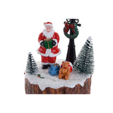 Figurine Décorative DKD Home Decor avec Lumière LED et Bonhomme de Neige (2 Unités)