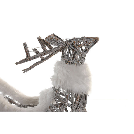 Décorations de Noël DKD Home Decor Renne et traîneau Blanc