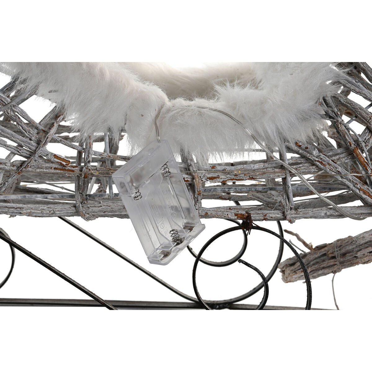 Décorations de Noël DKD Home Decor Renne et traîneau Blanc