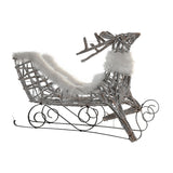 Décorations de Noël DKD Home Decor Renne et traîneau Blanc