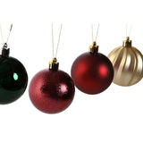 Boules de Noël Home ESPRIT Rouge Vert Polyéthylène (34 Pièces)