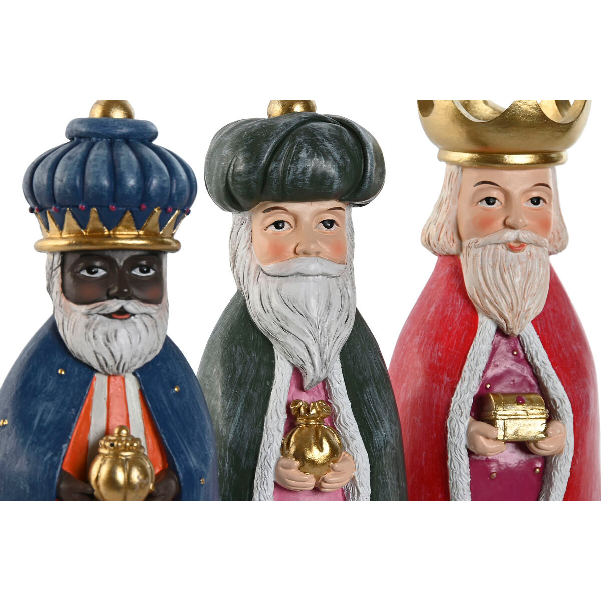 Décorations de Noël Home ESPRIT Multi couleur Rois Mages (3 Pièces)