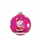 Boule de Noël Peppa Pig Cosy corner Fuchsia 10 Unités Plastique