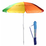 Parasol Plage Articulé Multicouleur 220 cm