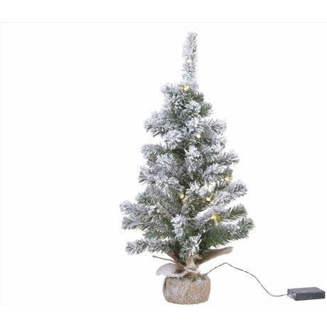 Mini Sapin de Noël Lumineo Imperial Enneigé 36 x 60 cm avec MicroLED