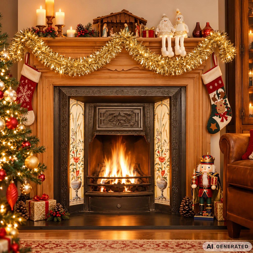 Guirlande de Noël dorée pour sapin 2 m – photo 3