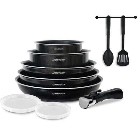 Batterie de cuisine 10 pièces Arthur Martin en Aluminium