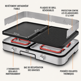 Grill électrique de table LEBENLANG 2400 W – Intérieur & balcon
