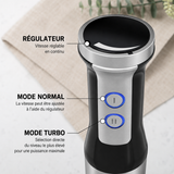 Mixeur plongeant LEBENLANG 1000 W Inox – 8 vitesses + Turbo