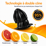 Presse-Agrumes Électrique Lebenlang 800ml – 2 Cônes, Sans BPA