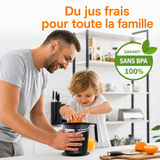 Presse-Agrumes Électrique Lebenlang 800ml – 2 Cônes, Sans BPA