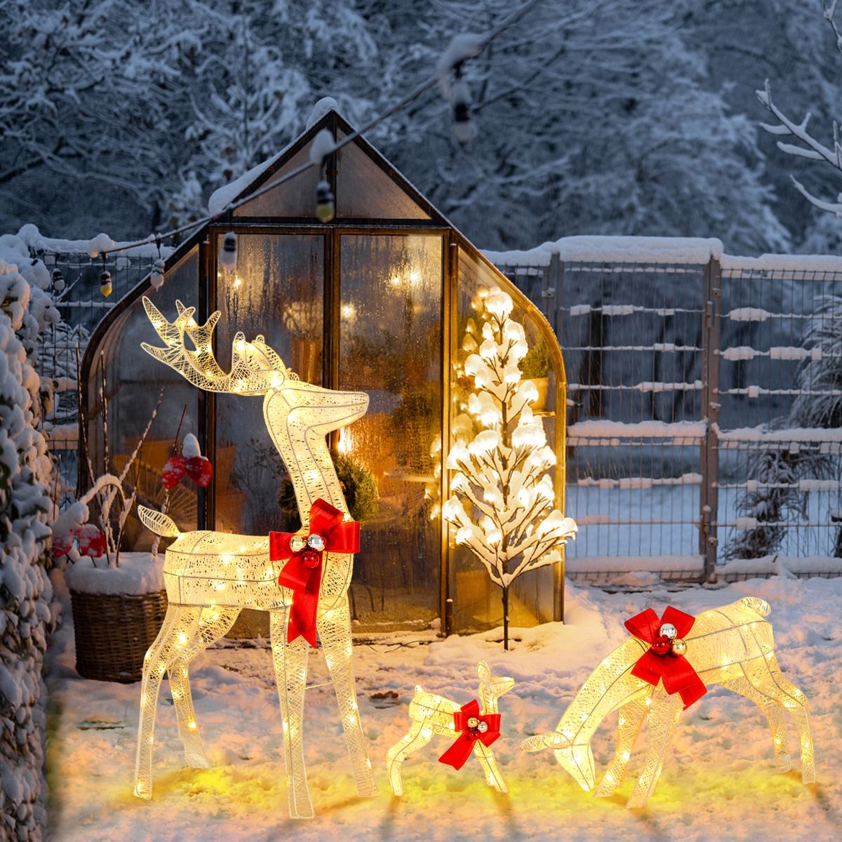 Decoration de noel cerfs