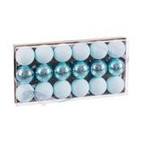 Boules de Noël Bleu Plastique 4 cm (18 Unités)