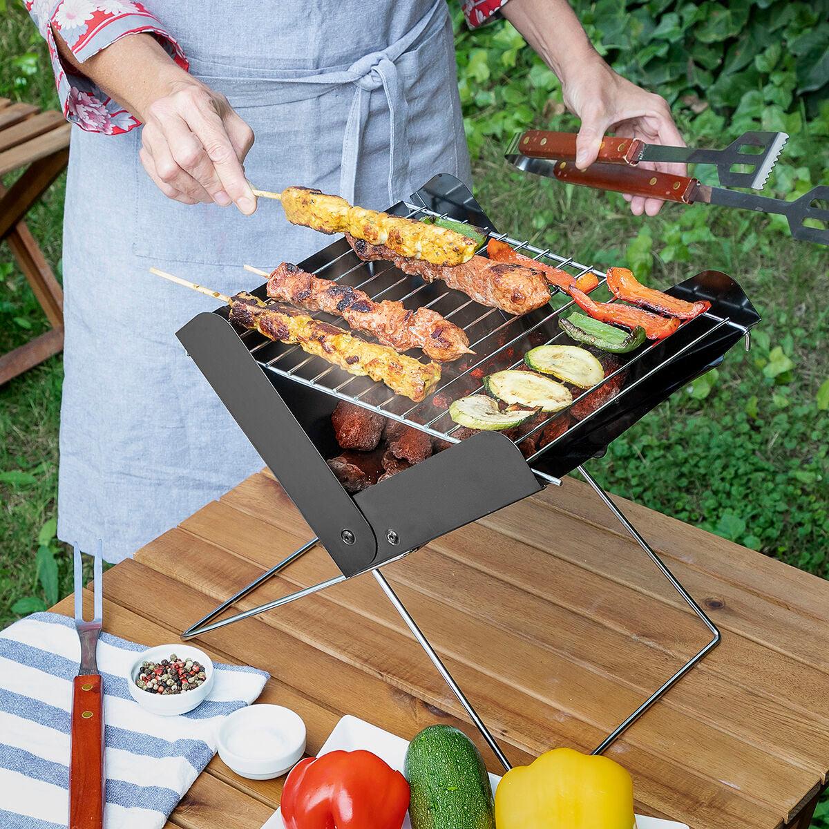 Mini-barbecue Pliable Portable pour Charbon InnovaGoods