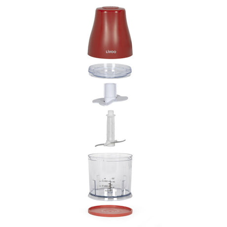 Hachoir Livoo 300 ml rouge chili – vue 2