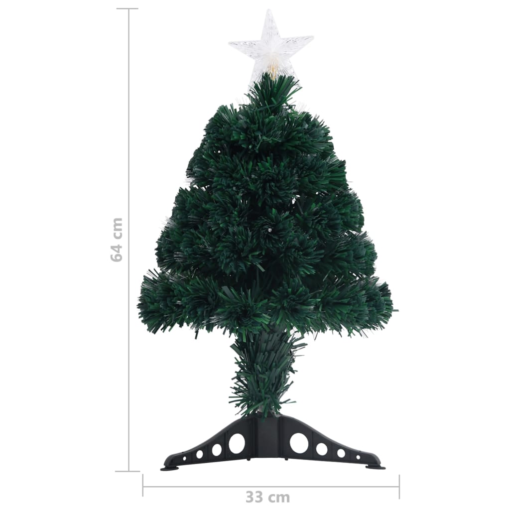 Arbre de Noël pré-éclairé avec support 64 cm fibre optique