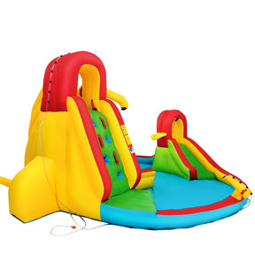 Château Gonflable pour Enfants avec 2 Toboggans et Pataugeoire
