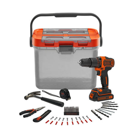 Set de forage et accessoires Black & Decker 18V - brikoneo