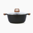 Casserole avec Couvercle en Aluminium fondu Noir 24 cm - Brikoneo