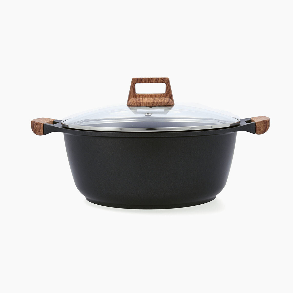 Casserole avec Couvercle en Aluminium fondu Noir 24 cm - Brikoneo