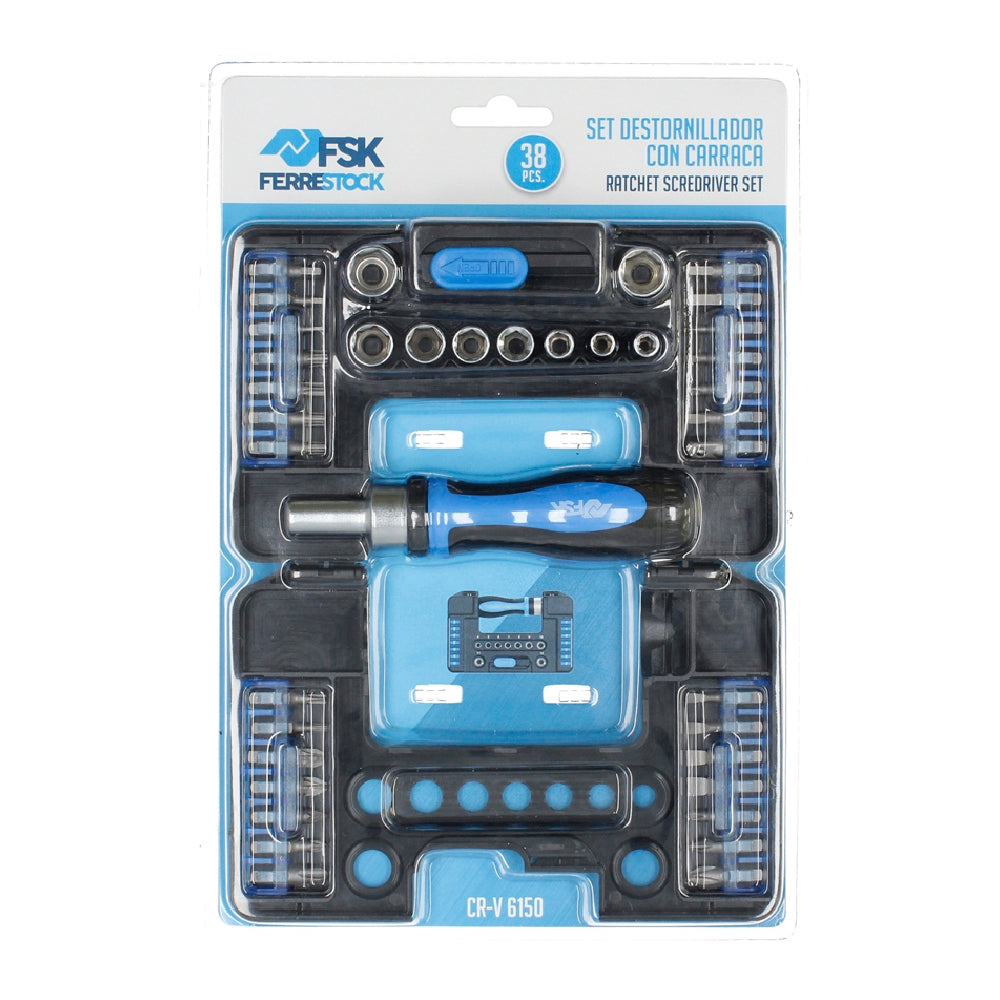 Jeu de tournevis Ferrestock (38 pcs) - brikoneo