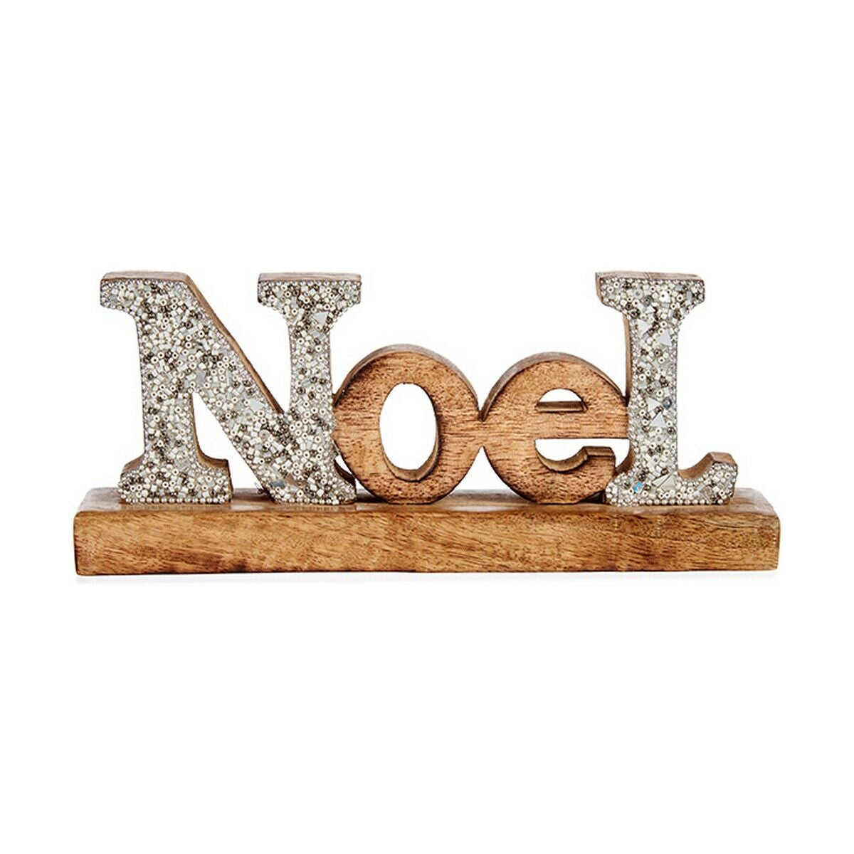 Figurine Décorative Noel en Argenté (6,5 x 10 x 25 cm)